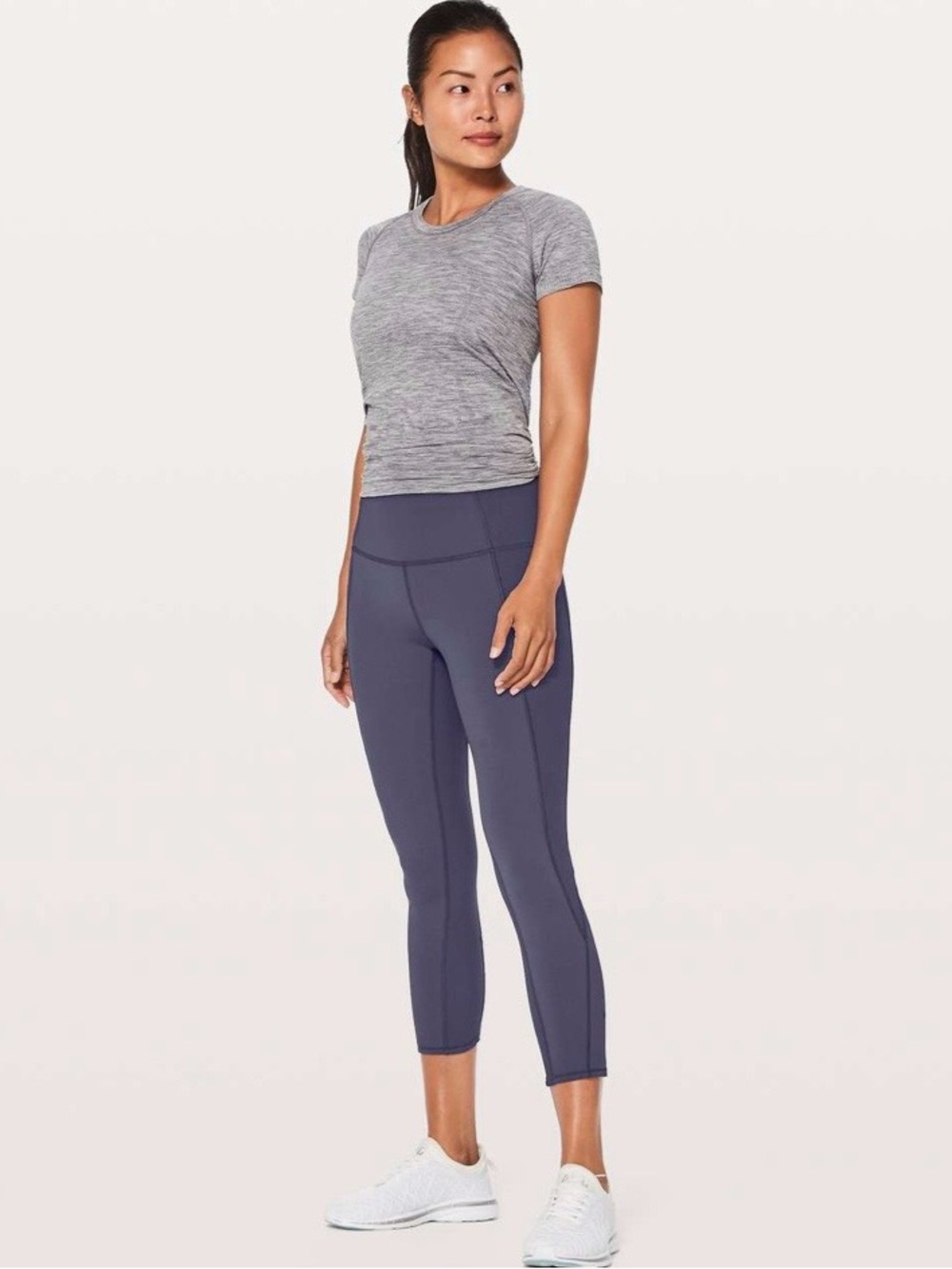 Lululemon On Your Mark Crop 23” Midnight Navy Leggings Size 6